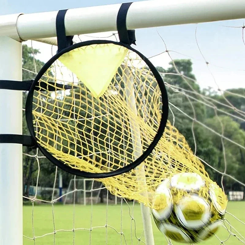 Yellow Football Goal Shooting Pocket for Accuracy Training & Skill Practice