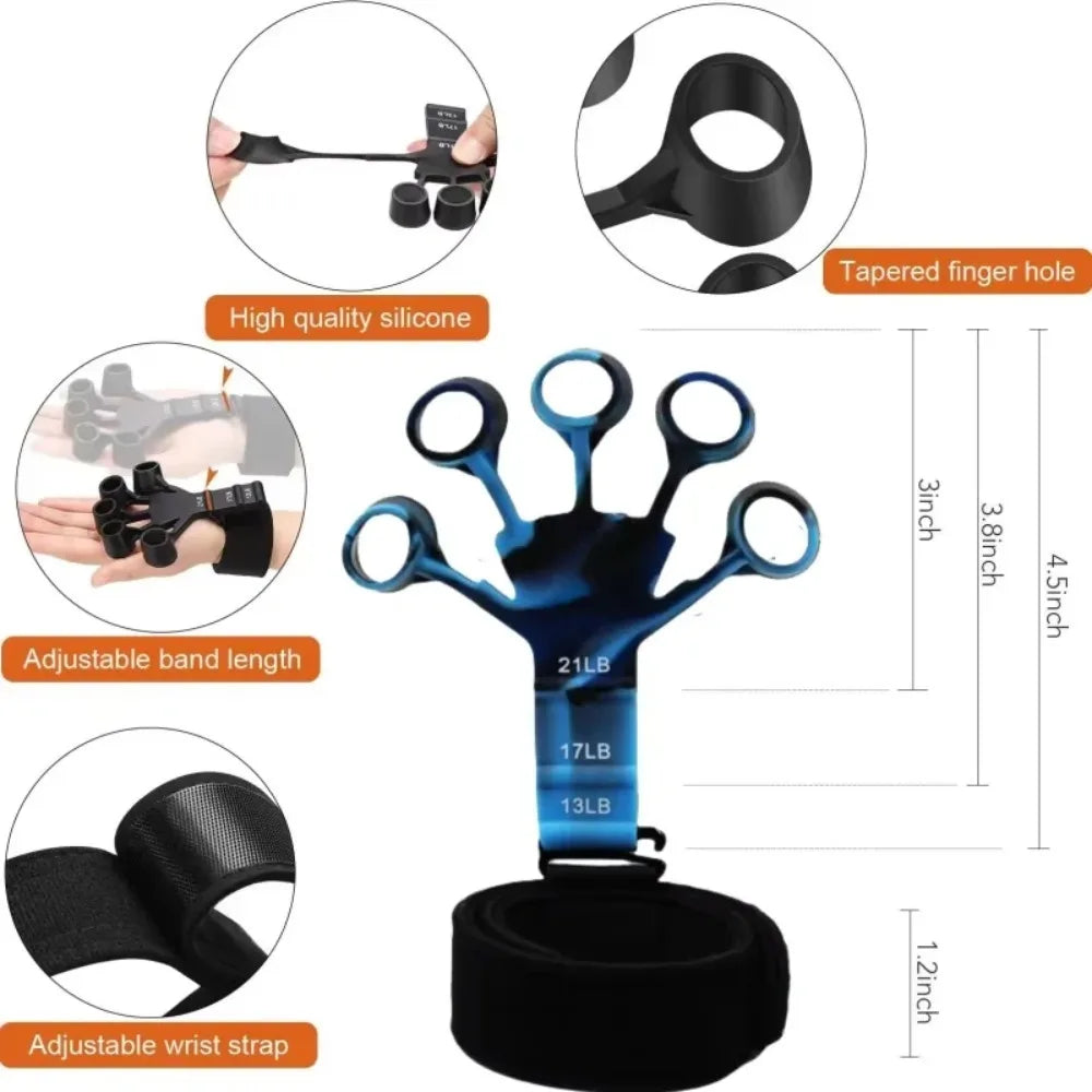 Silicone Hand & Finger Grip Strengthener – Build Grip & Reduce Tension