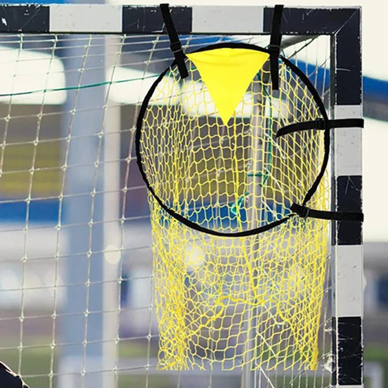 Yellow Football Goal Shooting Pocket for Accuracy Training & Skill Practice