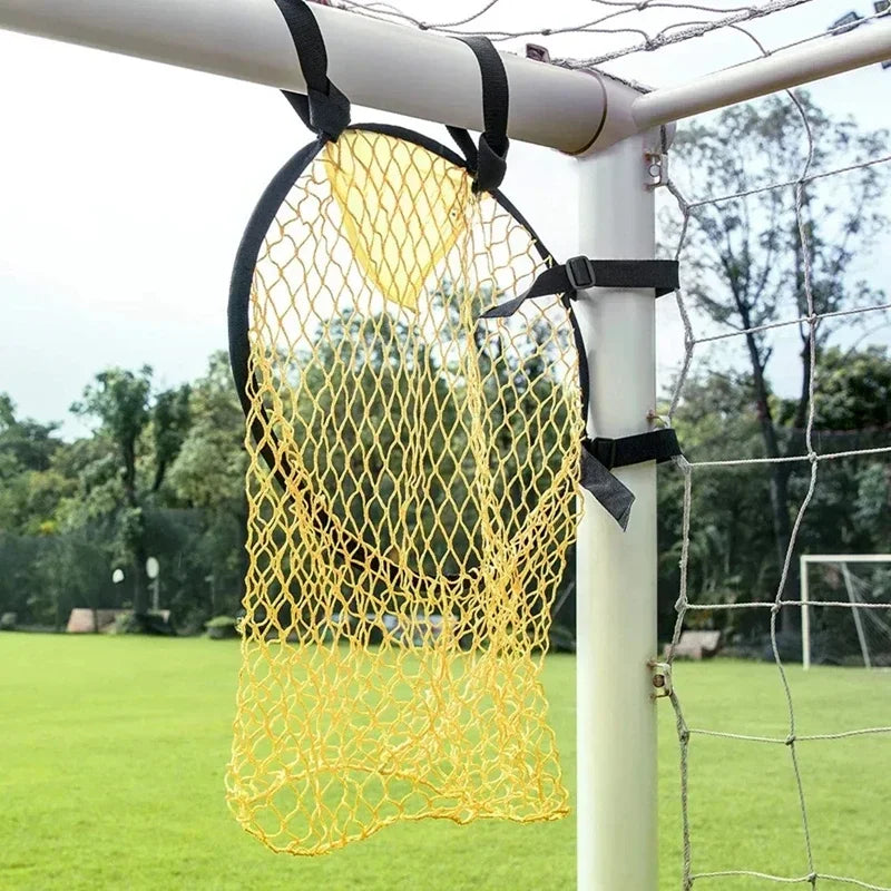 Yellow Football Goal Shooting Pocket for Accuracy Training & Skill Practice